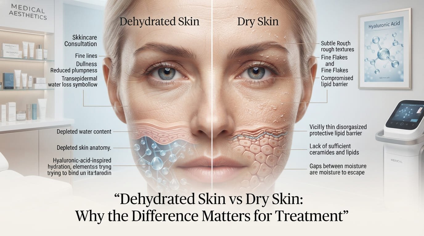 Dehydrated Skin vs Dry Skin: Why the Difference Matters for Treatment